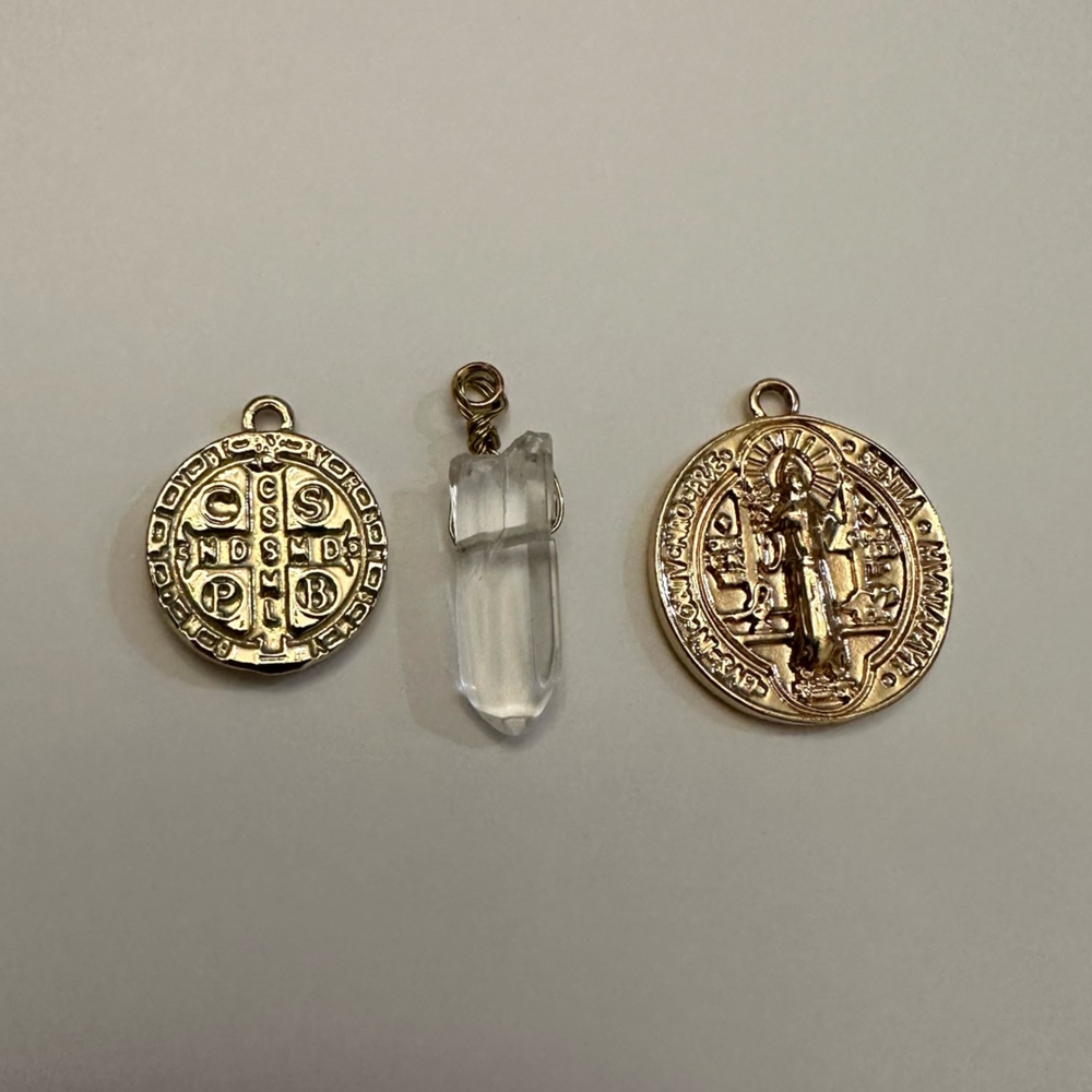 Saint Benedict Medal with Healing Crystal